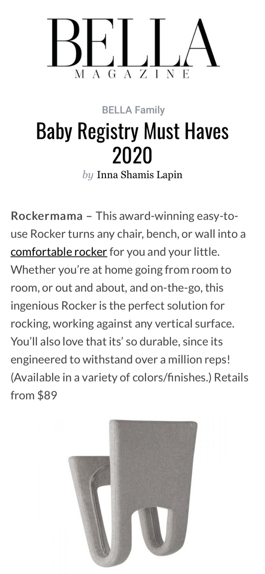 "This ingenious rocker is the perfect solution for rocking..."