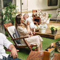 “The ReadyRocker gave me back my freedom — I can rock my twins anywhere, even while camping!”