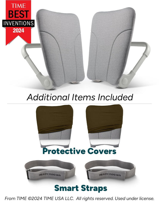 2 Deluxe Ready Rockers (Cloud) + 2 Smart Straps + 2 Protective Covers (Olive)