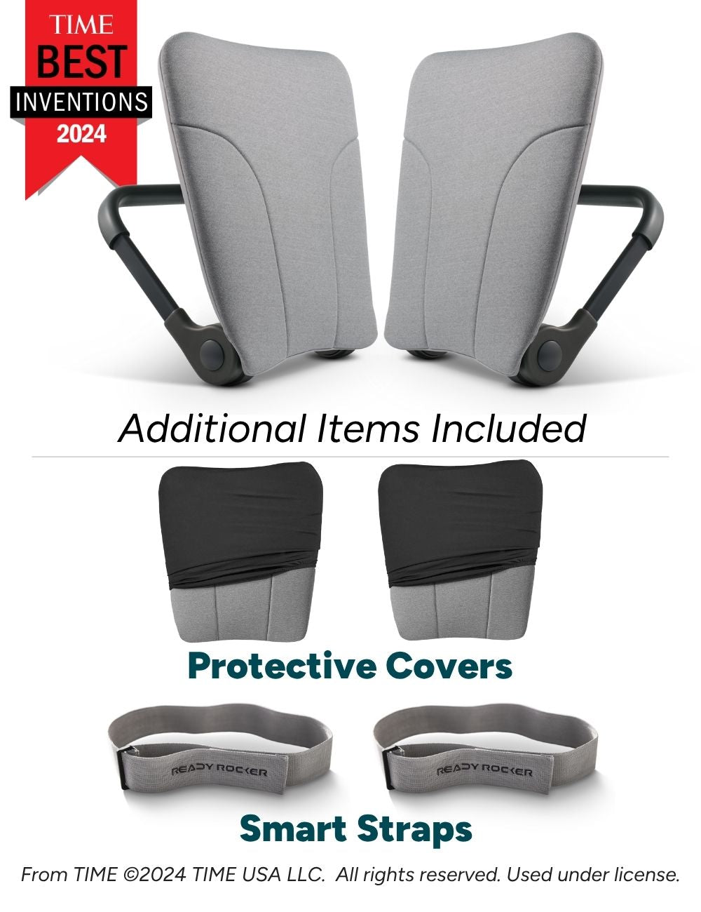 2 Deluxe Ready Rockers (Dove) + 2 Smart Straps + 2 Protective Covers ...