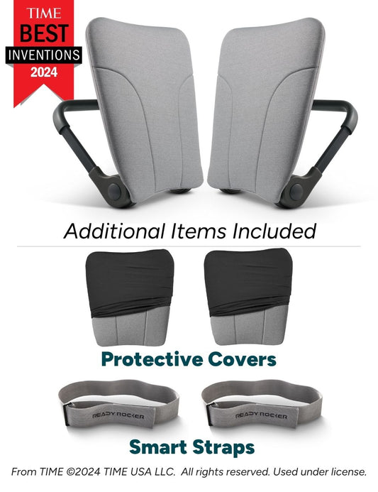 2 Deluxe Ready Rockers (Slate) + 2 Smart Straps + 2 Protective Covers (Carbon)