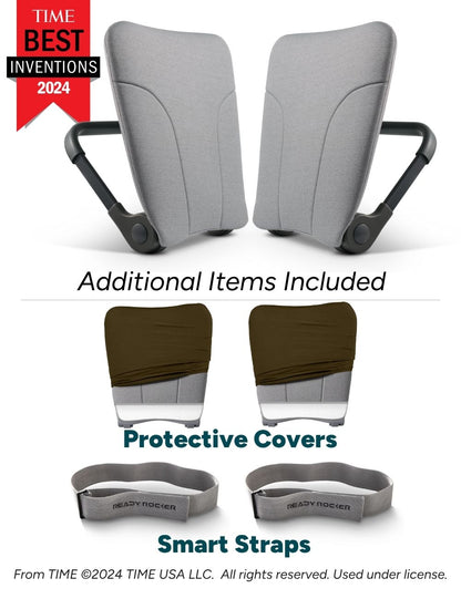 2 Deluxe Ready Rockers (Slate) + 2 Smart Straps + 2 Protective Covers (Olive)