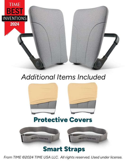 2 Deluxe Ready Rockers (Slate) + 2 Smart Straps + 2 Protective Covers (Sand)