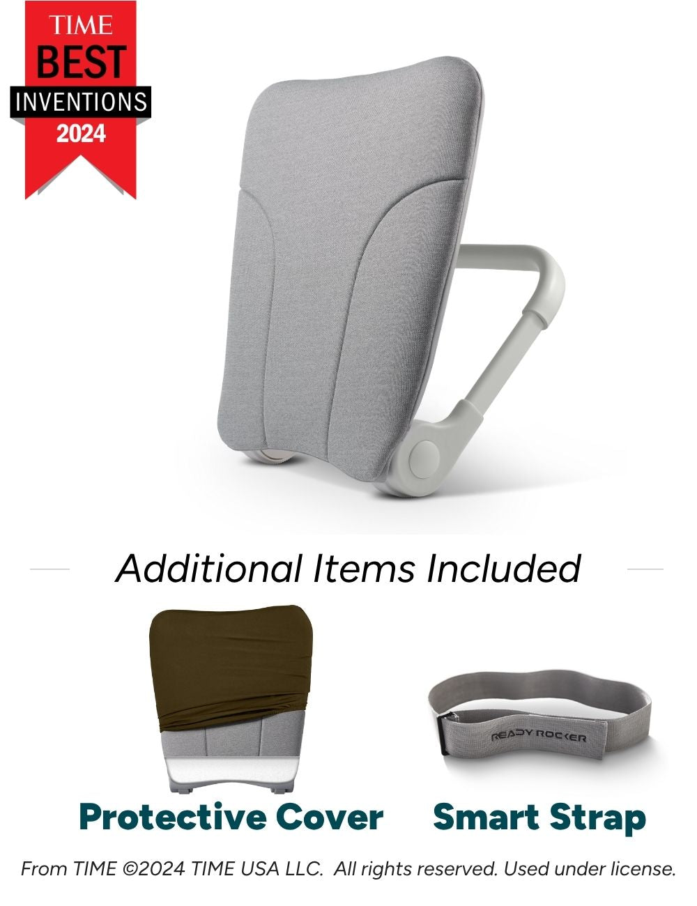 Deluxe Ready Rocker [Cloud] + Protective Cover (Olive) + Smart Strap